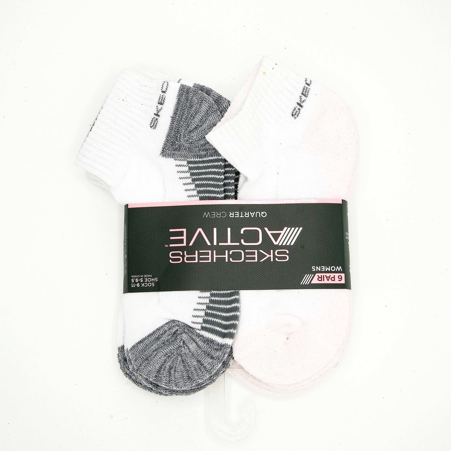 Skechers Active 6 pair Qtr Crew Women Socks